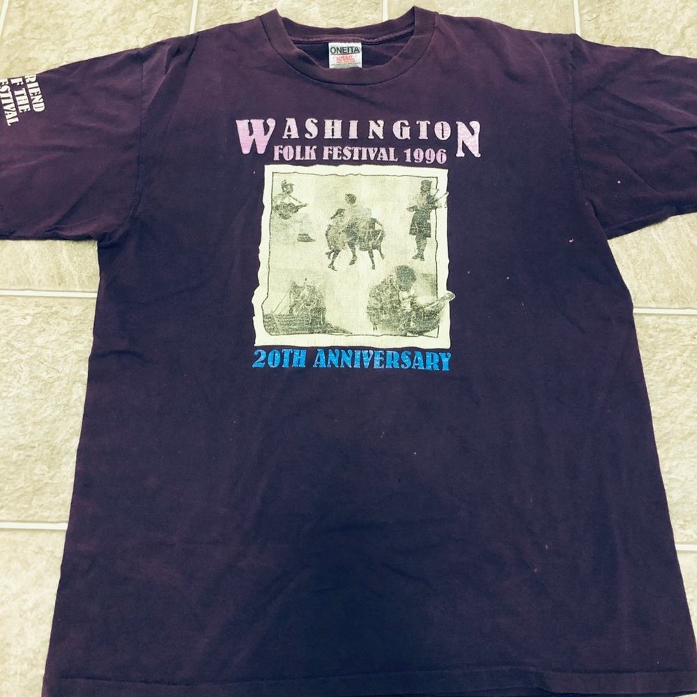 Vintage Washington folk festival 96’ shirt purple